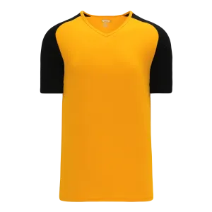 Athletic Knit (AK) S1375L-213 Ladies Gold/Black Soccer Jersey