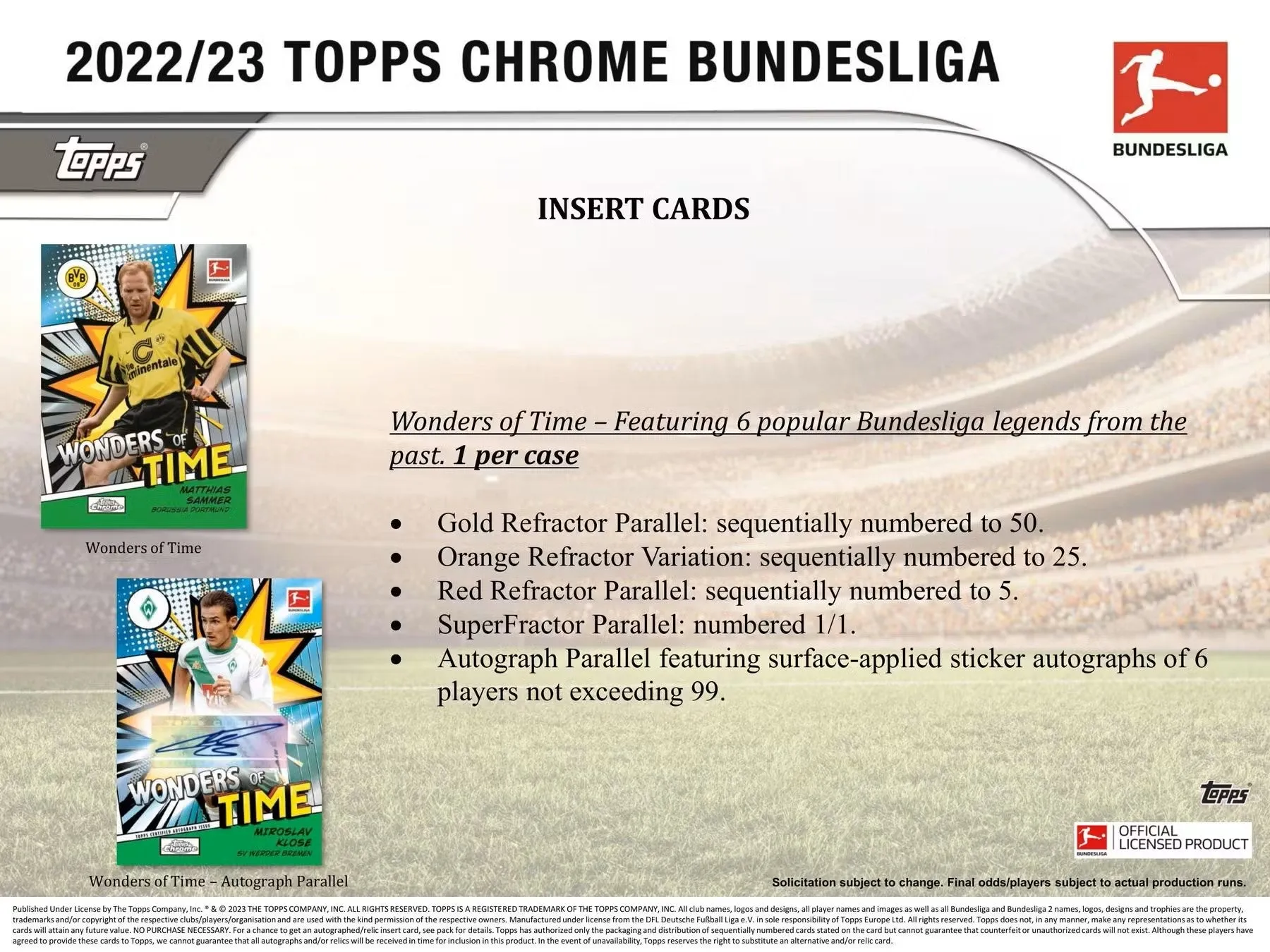 2022-23 Topps Chrome Bundesliga Soccer Hobby Box