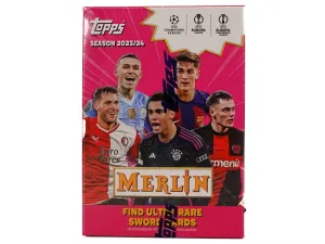 2023-24 Topps Chrome Merlin UEFA Club Competitions Soccer 7-Pack Blaster Box