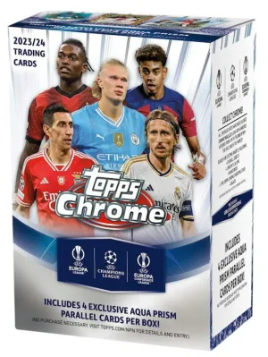 2023-24 Topps Chrome UEFA Club Competitions Soccer 7-Pack Blaster Box