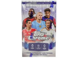 2023-24 Topps Chrome UEFA Club Competitions Soccer Hobby Box