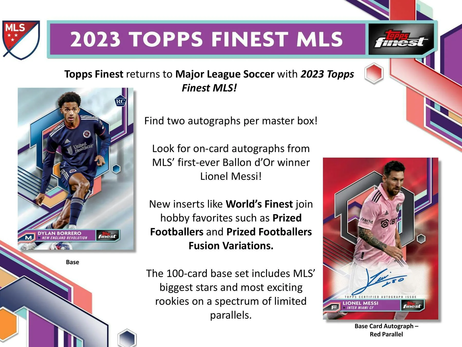 2023 Topps MLS Major League Soccer Finest Soccer Hobby Box