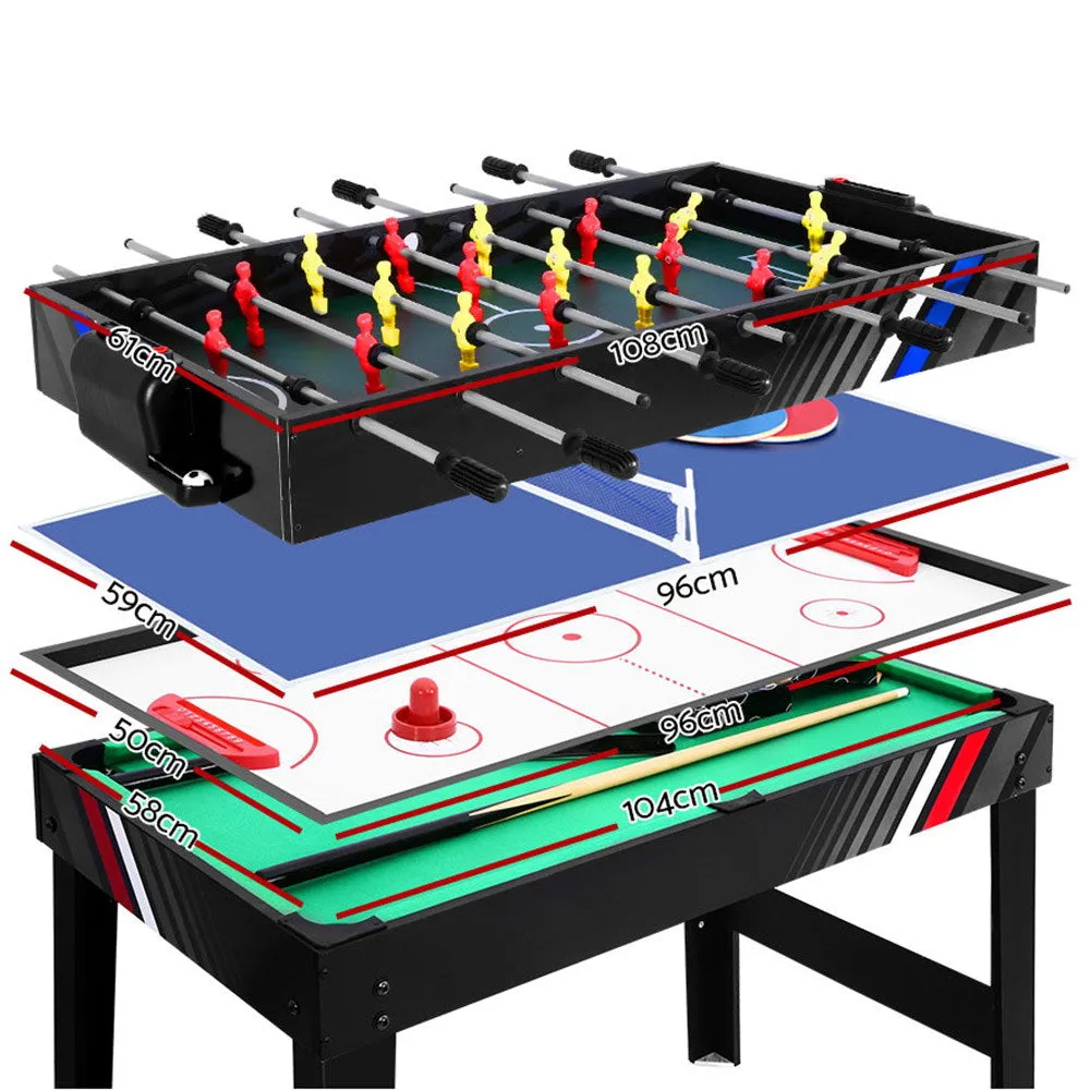 4-in-1 Multi-Game Soccer, Pool, Air Hockey, Table Tennis Table