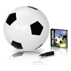 4FUN Giant Inflatable Durable Soccer Ball with Pump, 30 Inch, Black and White