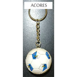 Acores Soccer Ball Metal Key Chain