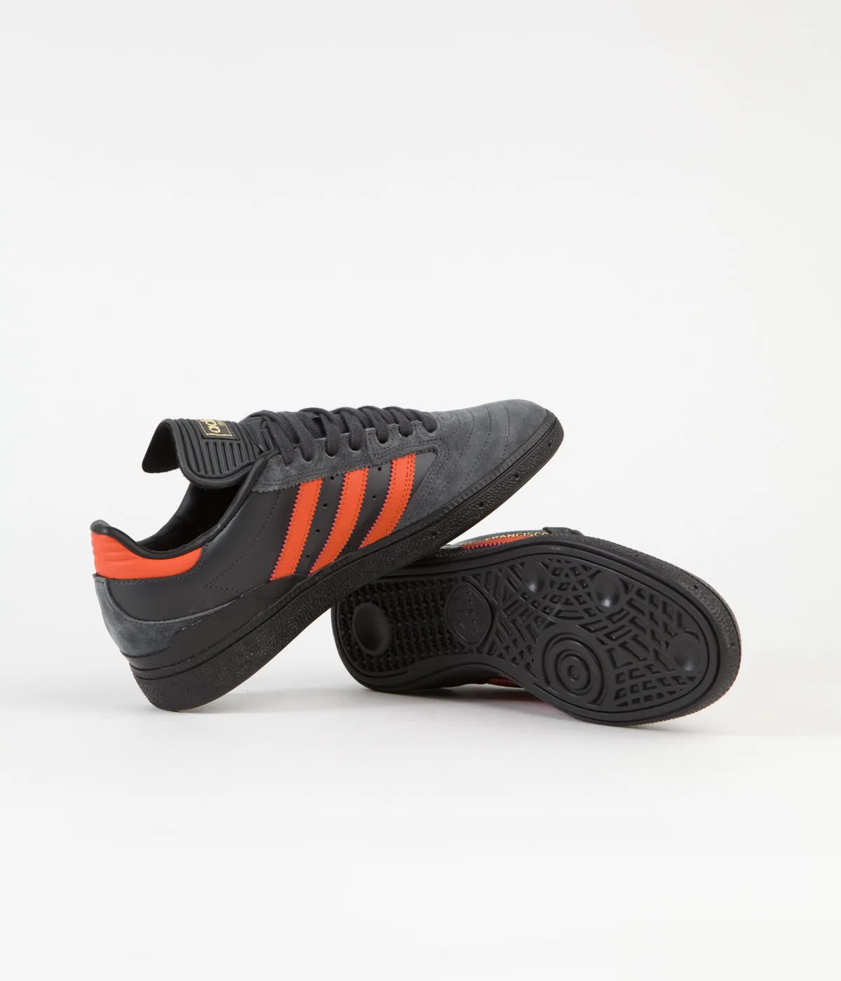 Adidas Busenitz Shoes - Carbon / Collegiate Orange / Core Black