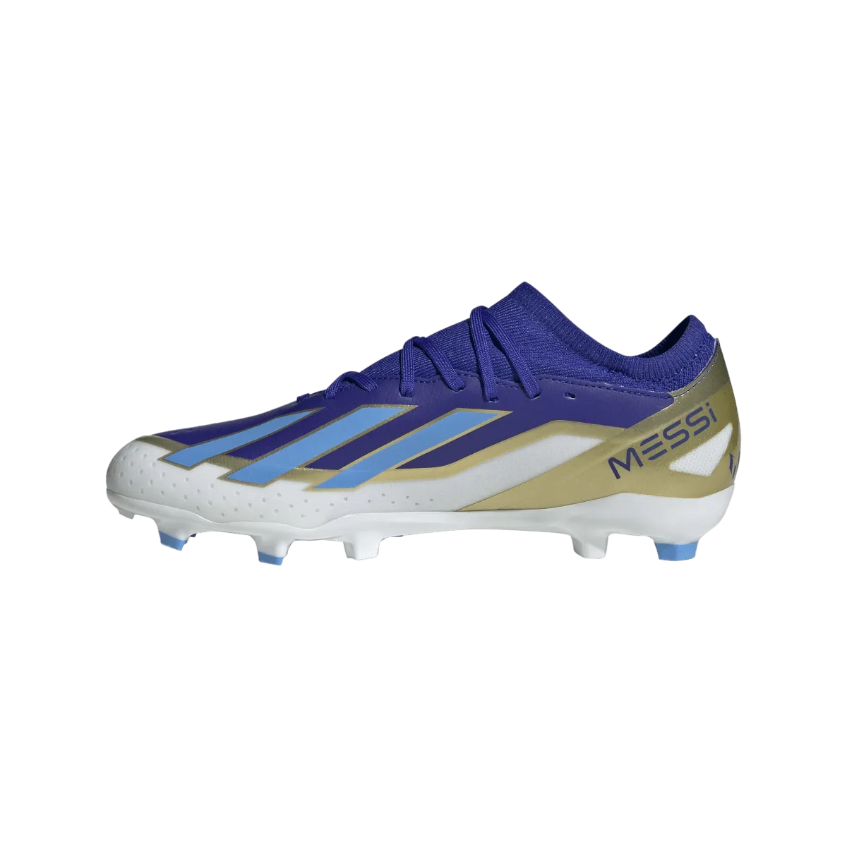 adidas X Crazyfast League Firm Ground Messi Adult Soccer Shoes ID0712 Lucid Blue/Blue Burst/Cloud White