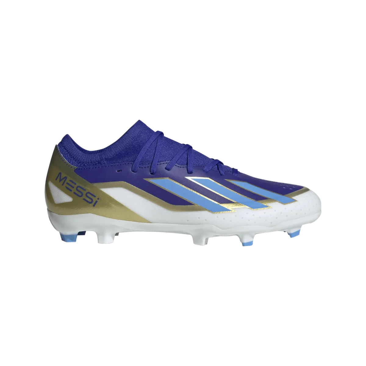 adidas X Crazyfast League Firm Ground Messi Adult Soccer Shoes ID0712 Lucid Blue/Blue Burst/Cloud White