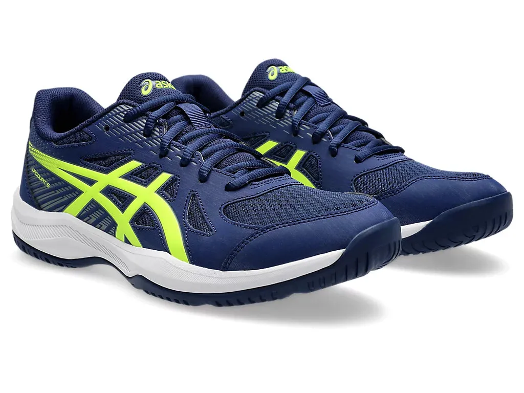 Asics Upcourt 6 Badminton Shoes | Blue Expanse/Safety Yellow