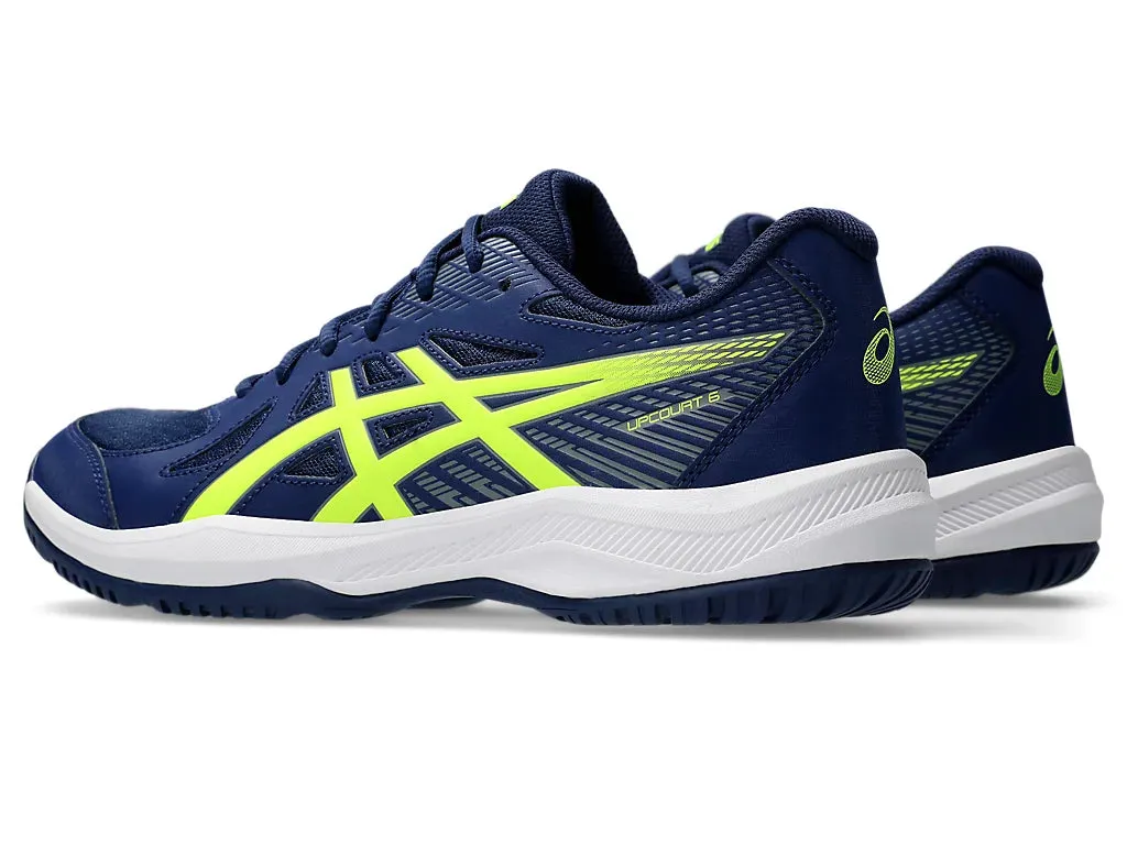 Asics Upcourt 6 Badminton Shoes | Blue Expanse/Safety Yellow