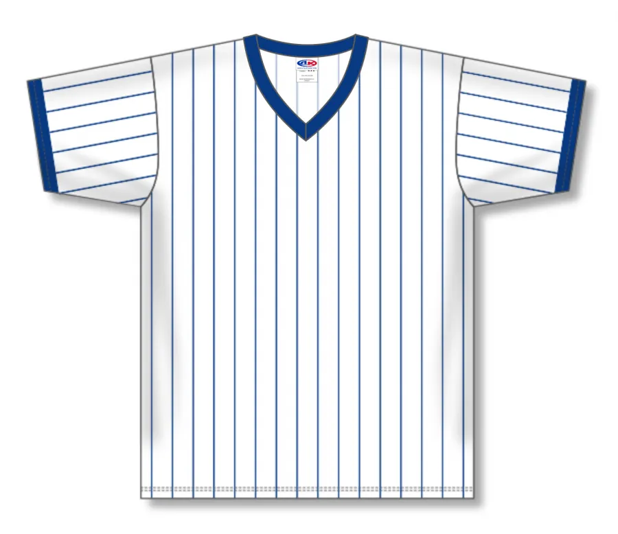 Athletic Knit (AK) Custom ZBA11-CHC6013 Chicago Cubs White Pinstripe Sublimated Baseball Jersey