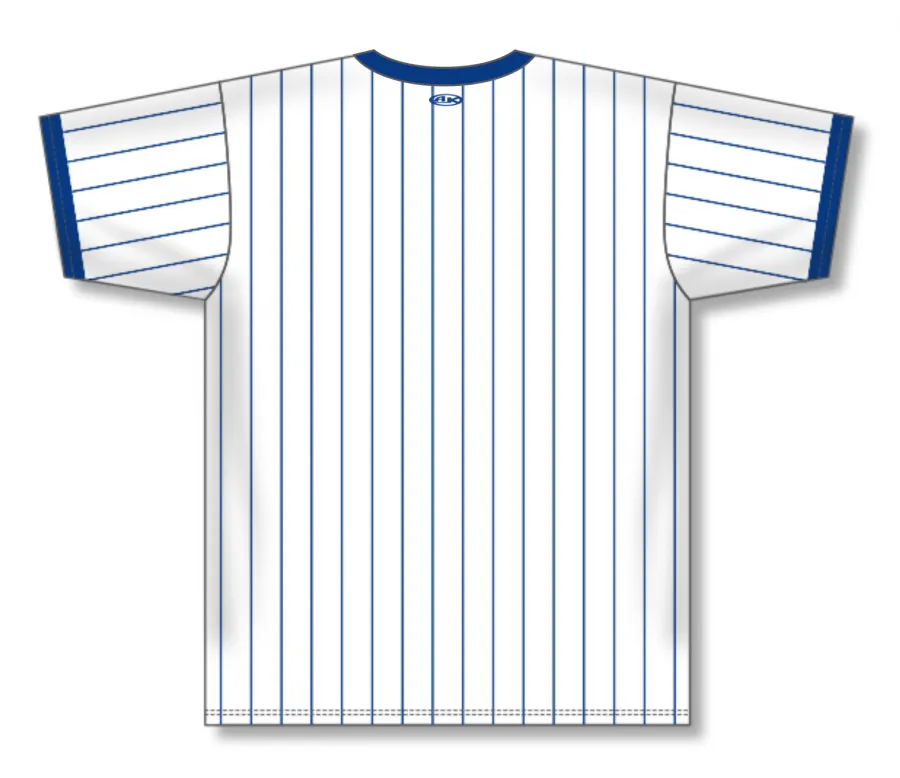 Athletic Knit (AK) Custom ZBA11-CHC6013 Chicago Cubs White Pinstripe Sublimated Baseball Jersey