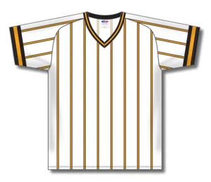 Athletic Knit (AK) Custom ZBA12-PIT6052 Pittsburgh Pirates White Pinstripe Sublimated Baseball Jersey