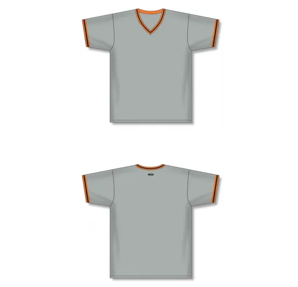 Athletic Knit (AK) S1333A-111 Adult Grey/Orange/Black Soccer Jersey