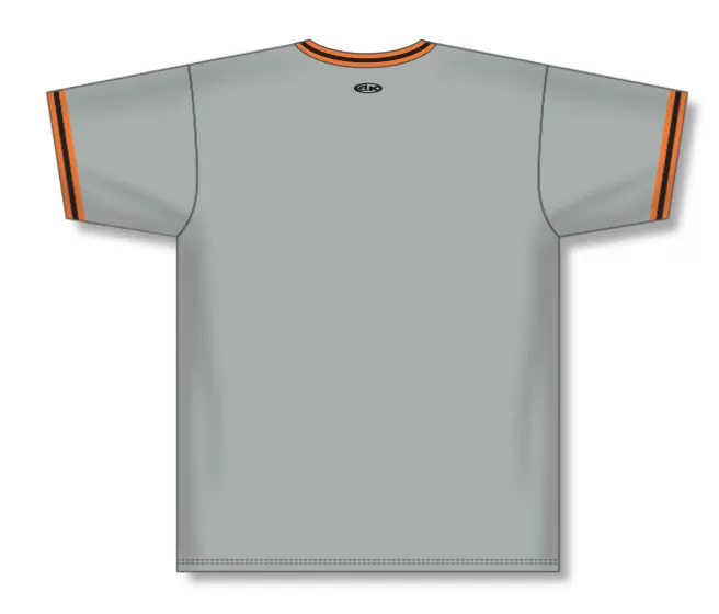 Athletic Knit (AK) S1333A-111 Adult Grey/Orange/Black Soccer Jersey