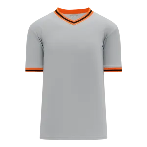 Athletic Knit (AK) S1333A-111 Adult Grey/Orange/Black Soccer Jersey