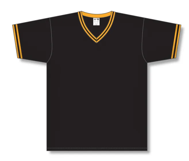 Athletic Knit (AK) S1333A-212 Adult Black/Gold Soccer Jersey