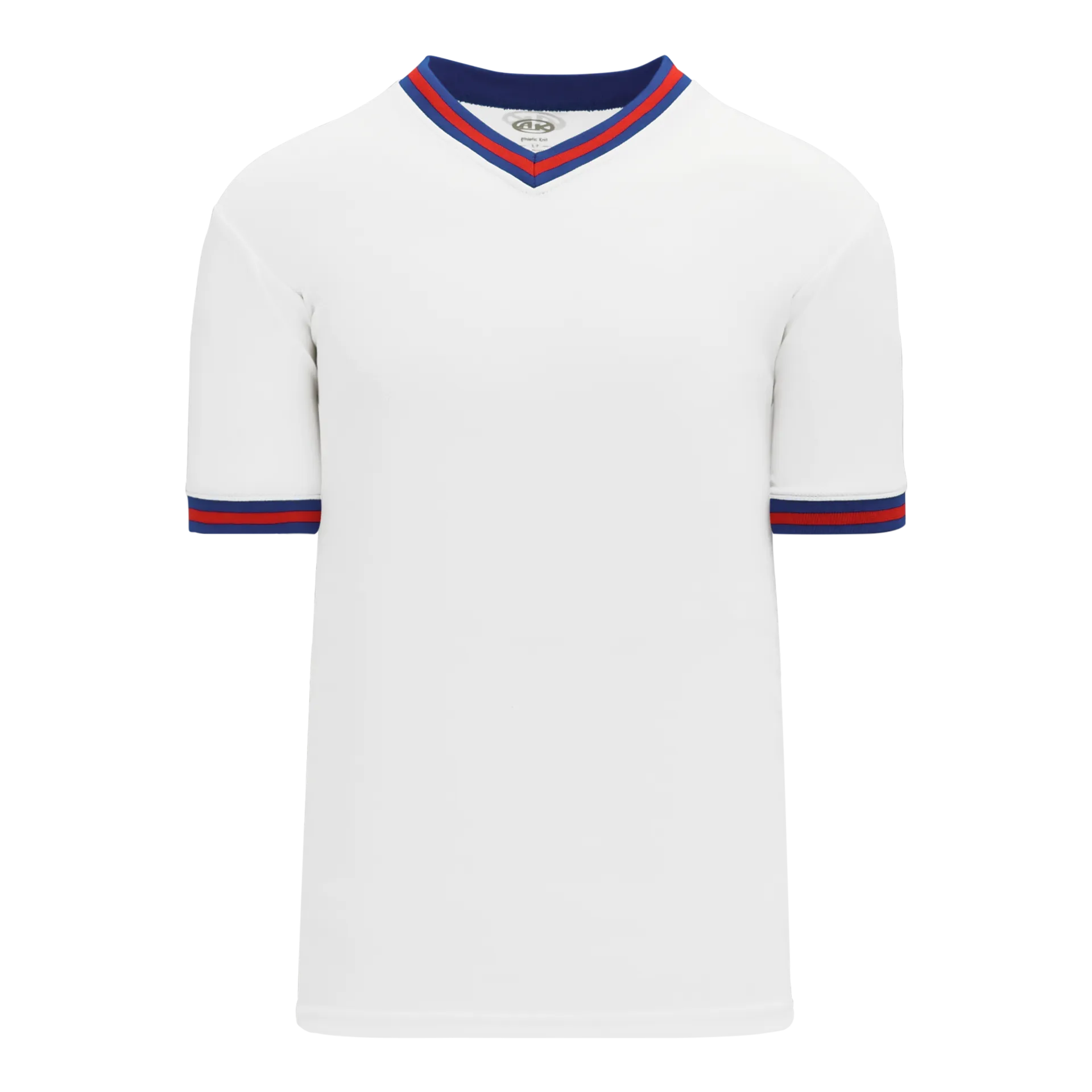 Athletic Knit (AK) S1333A-335 Adult White/Royal Blue/Red Soccer Jersey