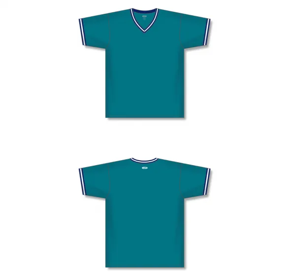 Athletic Knit (AK) S1333A-456 Adult Pacific Teal/Navy/White Soccer Jersey