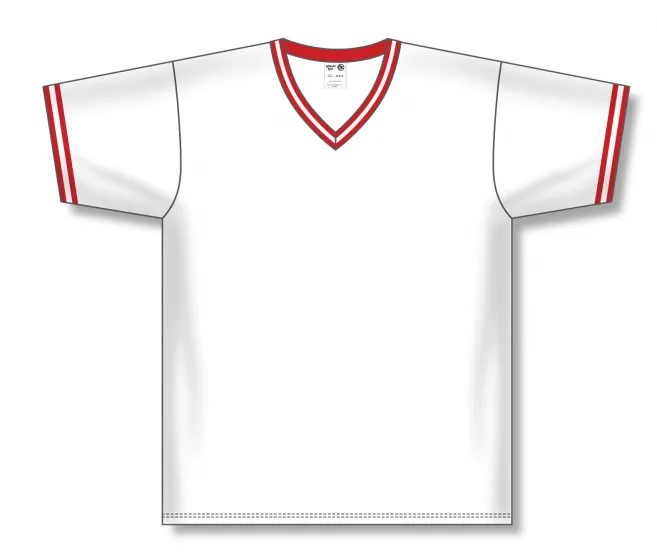 Athletic Knit (AK) S1333Y-209 Youth White/Red Soccer Jersey