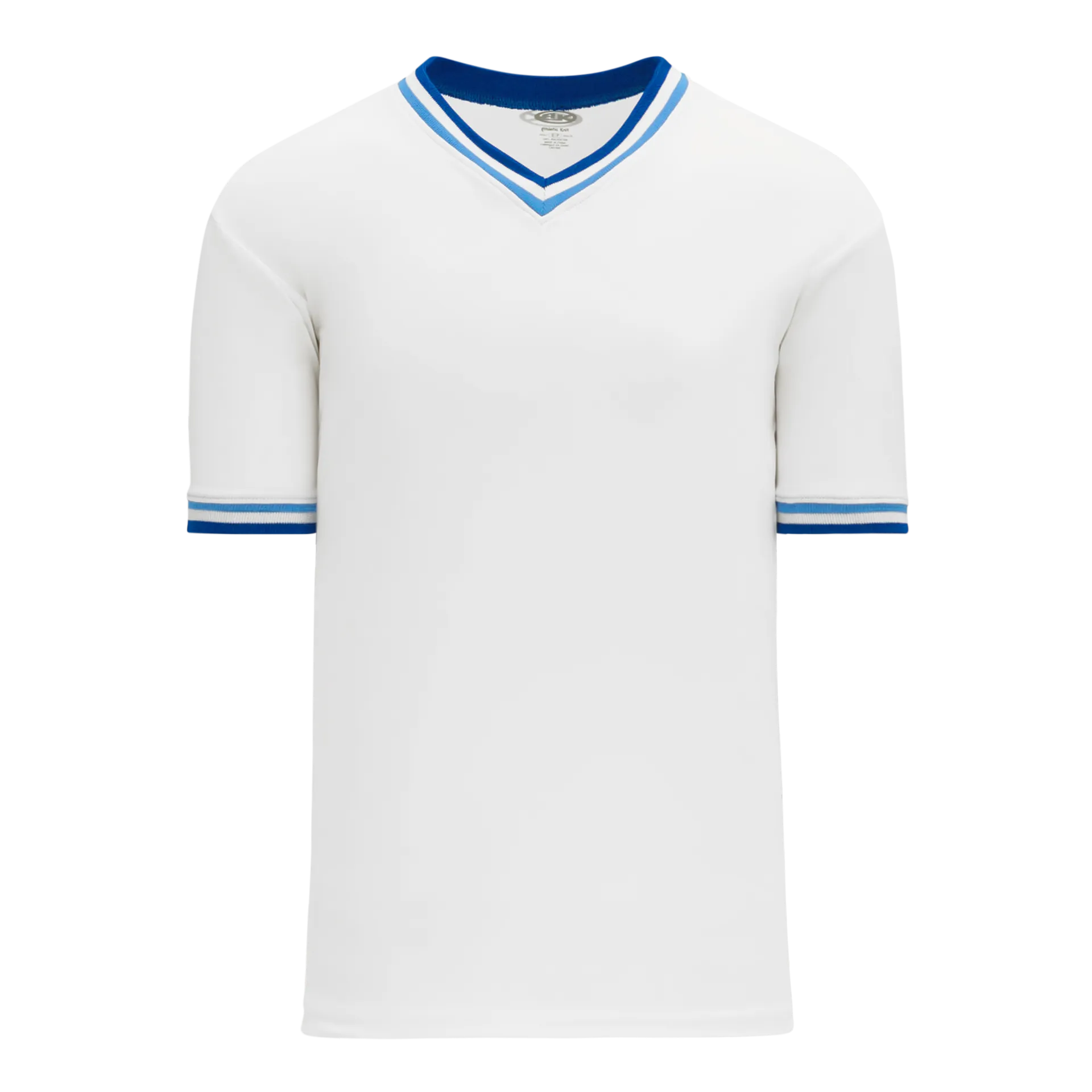 Athletic Knit (AK) S1333Y-462 Youth White/Sky Blue/Royal Blue Soccer Jersey