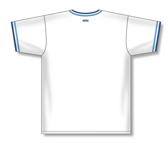 Athletic Knit (AK) S1333Y-462 Youth White/Sky Blue/Royal Blue Soccer Jersey