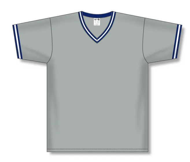 Athletic Knit (AK) S1333Y-548 Youth Grey/Navy/White Soccer Jersey