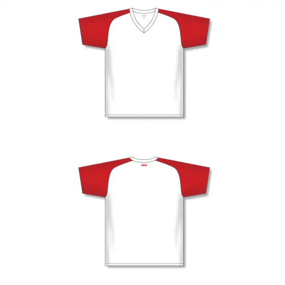 Athletic Knit (AK) S1375L-209 Ladies White/Red Soccer Jersey