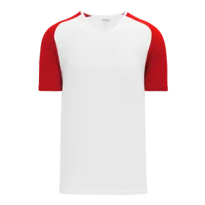 Athletic Knit (AK) S1375L-209 Ladies White/Red Soccer Jersey