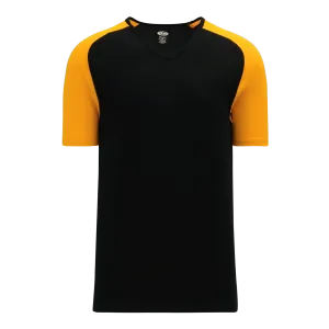 Athletic Knit (AK) S1375L-212 Ladies Black/Gold Soccer Jersey