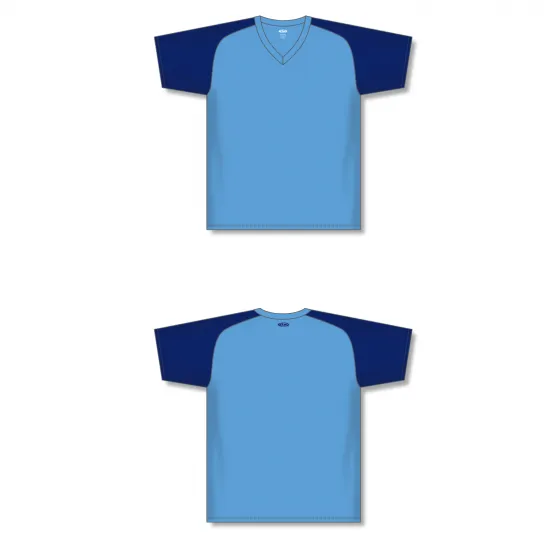 Athletic Knit (AK) S1375L-232 Ladies Sky Blue/Navy Soccer Jersey