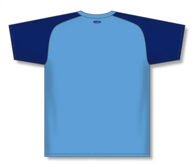 Athletic Knit (AK) S1375L-232 Ladies Sky Blue/Navy Soccer Jersey