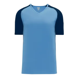 Athletic Knit (AK) S1375L-232 Ladies Sky Blue/Navy Soccer Jersey