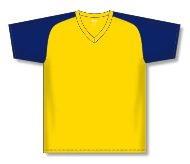 Athletic Knit (AK) S1375L-253 Ladies Maize/Navy Soccer Jersey