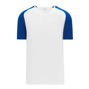 Athletic Knit (AK) S1375M-207 Mens White/Royal Blue Soccer Jersey