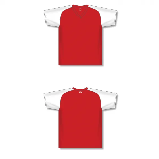 Athletic Knit (AK) S1375M-208 Mens Red/White Soccer Jersey