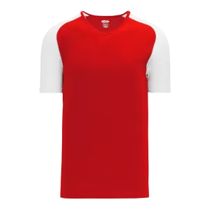 Athletic Knit (AK) S1375M-208 Mens Red/White Soccer Jersey