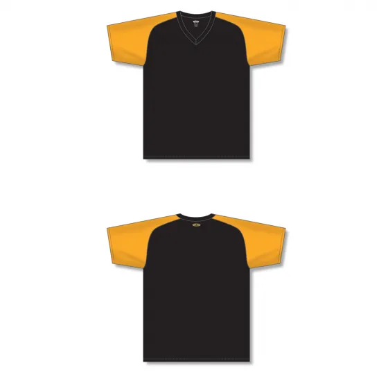 Athletic Knit (AK) S1375M-212 Mens Black/Gold Soccer Jersey