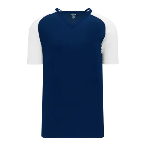 Athletic Knit (AK) S1375M-216 Mens Navy/White Soccer Jersey