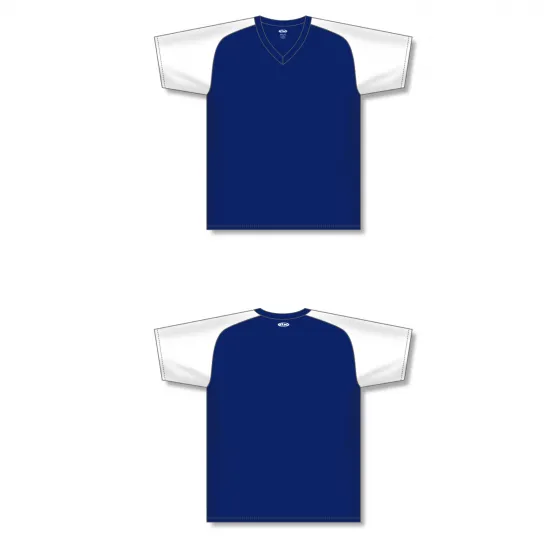 Athletic Knit (AK) S1375M-216 Mens Navy/White Soccer Jersey