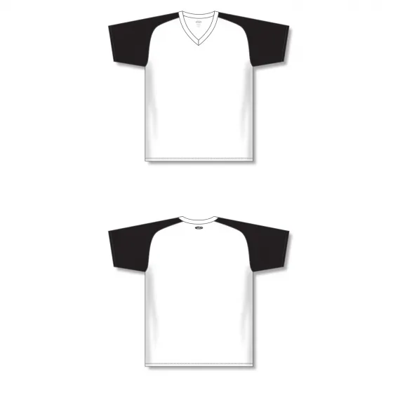 Athletic Knit (AK) S1375M-222 Mens White/Black Soccer Jersey