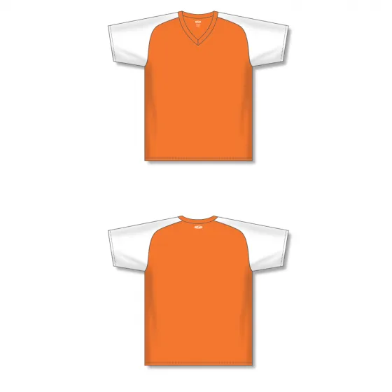 Athletic Knit (AK) S1375M-238 Mens Orange/White Soccer Jersey