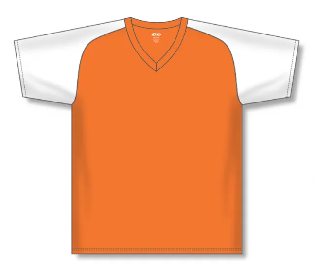 Athletic Knit (AK) S1375M-238 Mens Orange/White Soccer Jersey