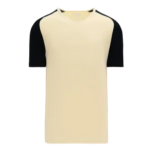 Athletic Knit (AK) S1375M-240 Mens Sand/Black Soccer Jersey