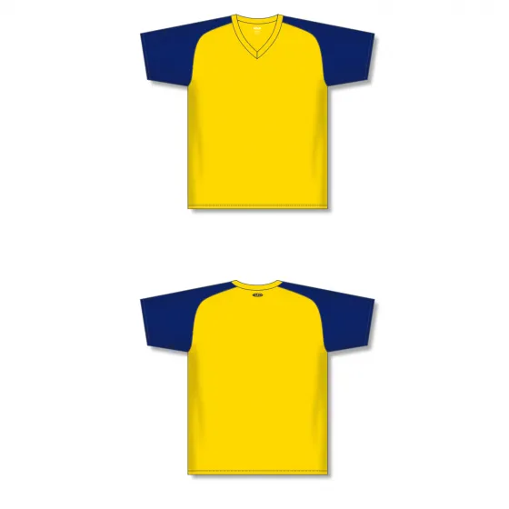 Athletic Knit (AK) S1375M-253 Mens Maize/Navy Soccer Jersey