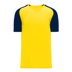 Athletic Knit (AK) S1375M-253 Mens Maize/Navy Soccer Jersey