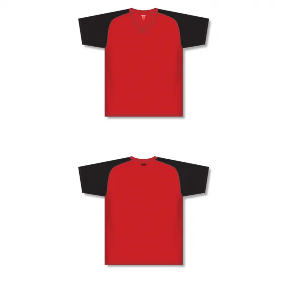 Athletic Knit (AK) S1375M-264 Mens Red/Black Soccer Jersey