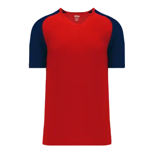 Athletic Knit (AK) S1375M-268 Mens Red/Navy Soccer Jersey