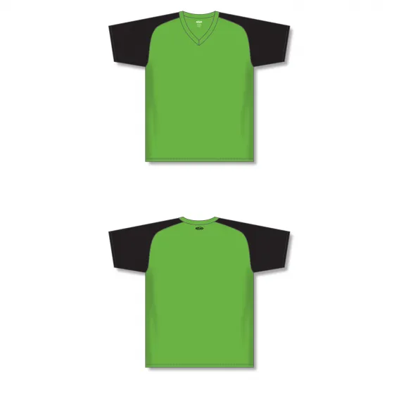 Athletic Knit (AK) S1375M-269 Mens Lime Green/Black Soccer Jersey