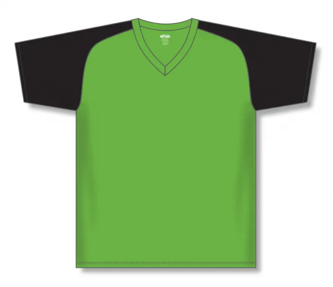 Athletic Knit (AK) S1375M-269 Mens Lime Green/Black Soccer Jersey